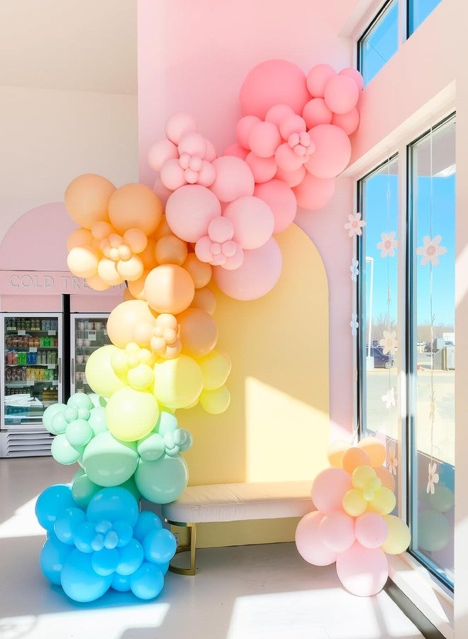 Haolongfa Pastel Rainbow Balloons Arch Garland Kit, Macaron Easter Balloon Arch Kit,18/12/5 In Pastel Spring Balloon Arch for Spring Easter Party Unicorn Birthday Party, Baby Shower Supplies - Image 3